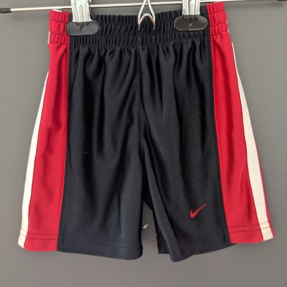 Nike black & red athletic shorts - Picture 1 of 2
